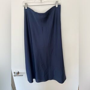 Jcrew ‘silk’ navy midi skirt